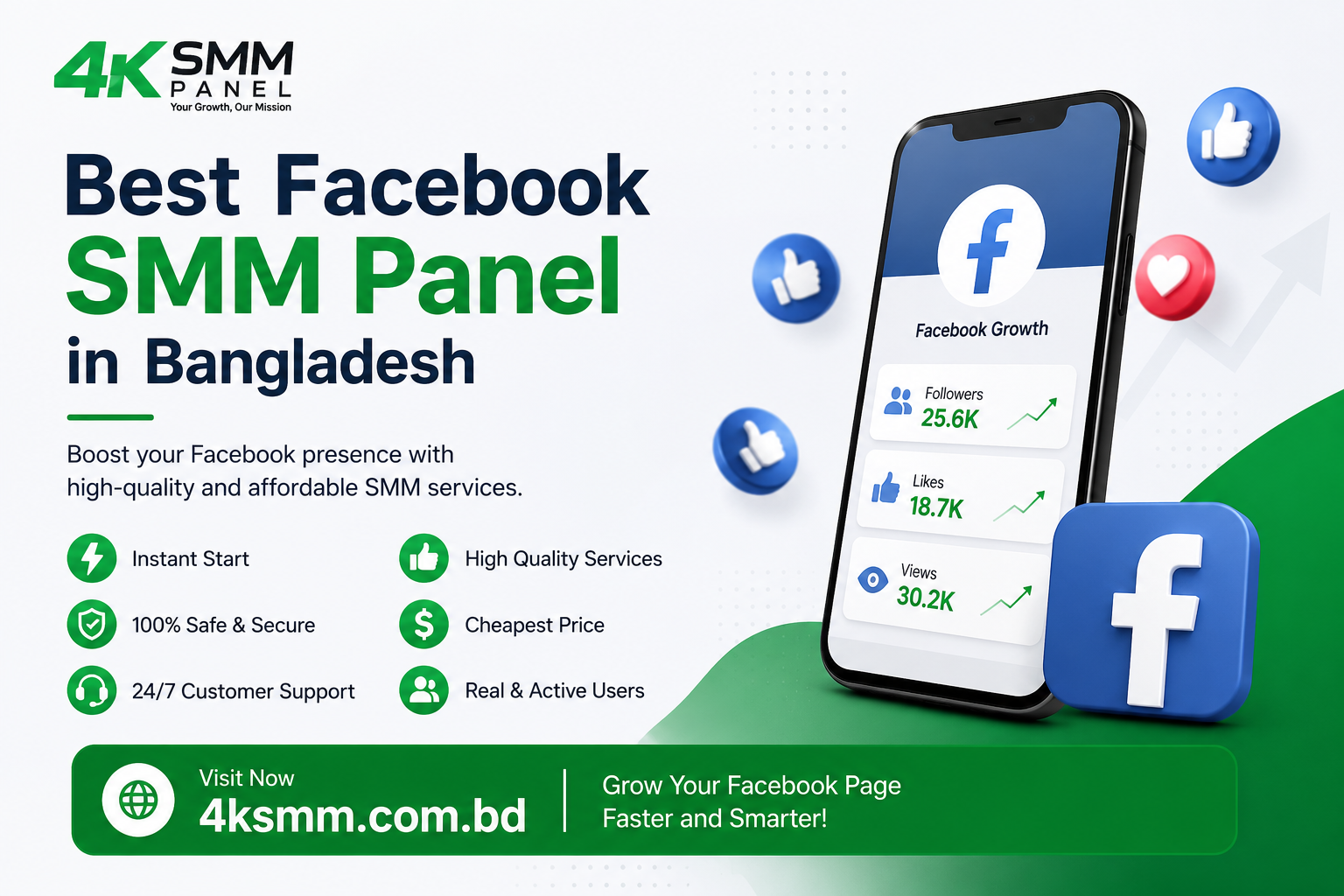 Best Facebook SMM Panel in Bangladesh – Buy Facebook Followers, Likes & Views
